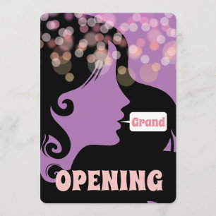 Convites Grande abertura do salão de beleza de cabelos est