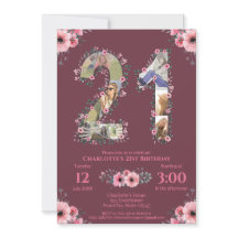 Grande aniversário de 21 anos Fotografia Collage F