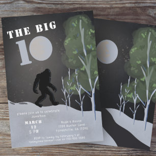 Convites Grande Aventura Selvagem de Pé 10º Aniversário