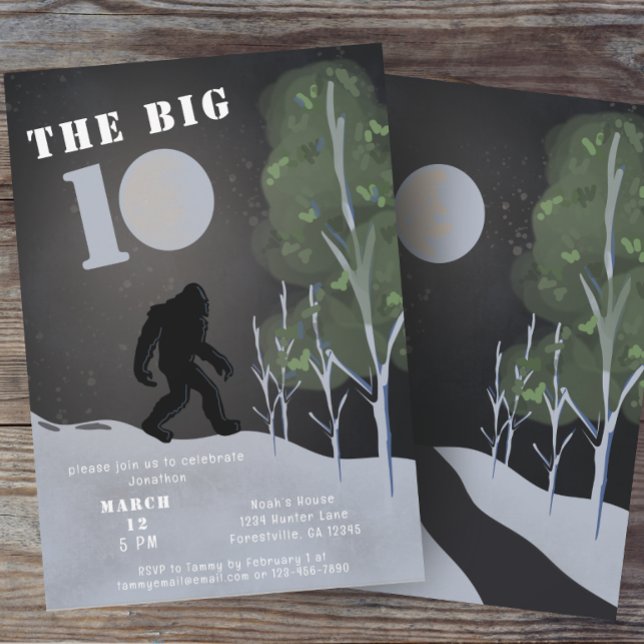 Convites Grande Aventura Selvagem de Pé 10º Aniversário (Criador carregado)