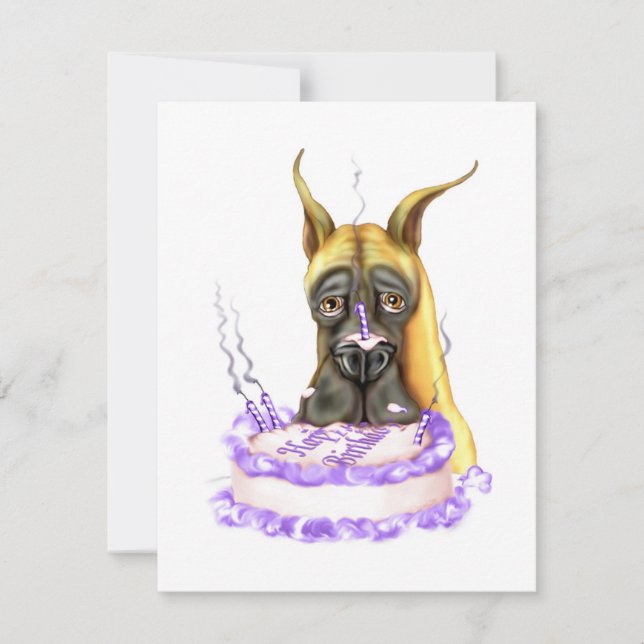 Convites Grande Bolo De Aniversário Da Dane Fawn (Frente)