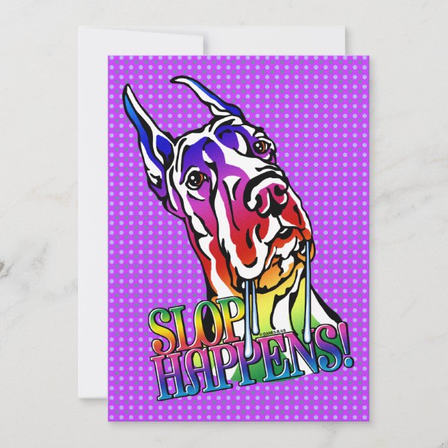 Convites Grande Dane Slop Acontece Brilhante (Frente)