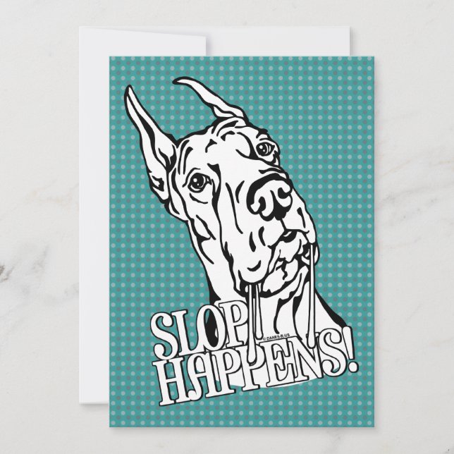 Convites Grande Dane Slop Acontece BW (Frente)