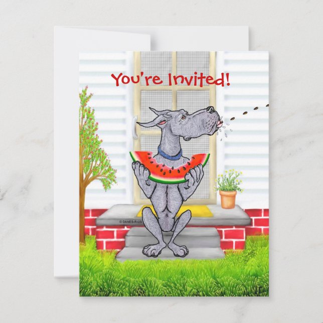 Convites Grande Dane SPIT Azul (Frente)