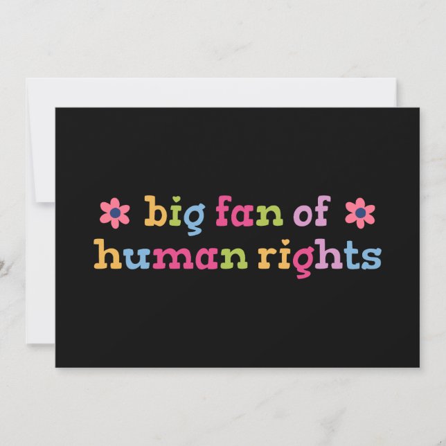 Convites Grande fã dos direitos humanos (Frente)