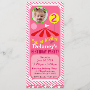 Convites Grande Festa de aniversário de Diversão Fotográ