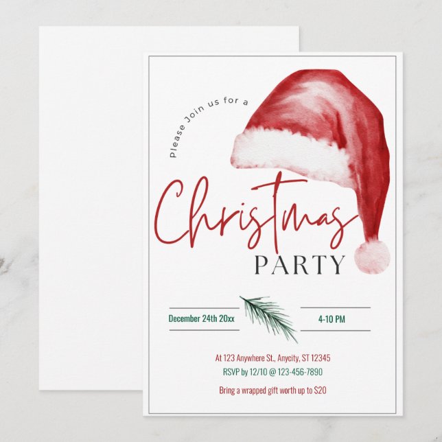 Convites Grande Festa de Natal do Papai Noel (Frente/Verso)