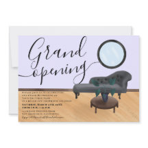 grande inauguração do salão de beleza de ilustraçã