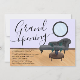 Convites grande inauguração do salão de beleza de ilustraçã