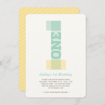 Grande Número 1 Stripes primeiro aniversario Neutr