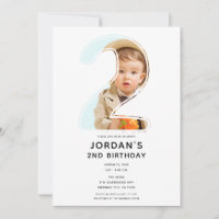 Grande Número 2 DOIS Festa de Foto do Segundo segu