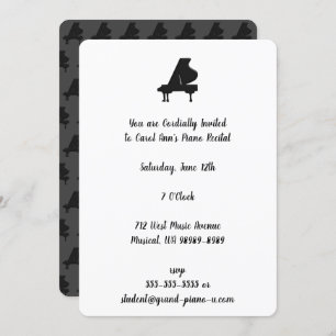 Convites Grande Piano Considerando Repetição Elegante