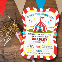 Convites Grande primeiro aniversario de Carnaval de Circo S