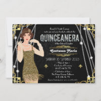 Grande Rapariga Flapper do Gatsby Quinceanera