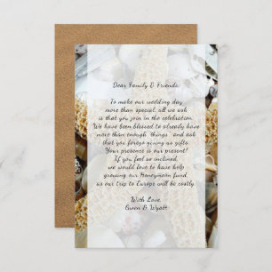 Convites Grande Starfish Beach Weding Wishing Card