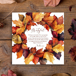 Convites Grateful Rustic Fall Wreath Ação de Graças