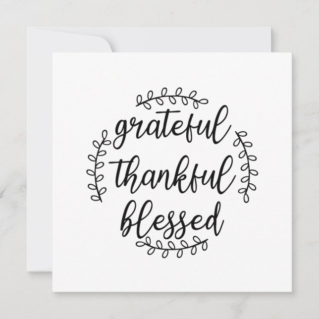 Convites Gratidão Agradecido Abençoado (Frente)