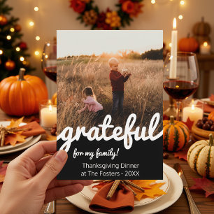 Convites Gratidão Por Minha Família Foto Personalizada Dia