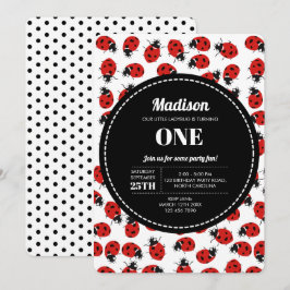 Convites Grátis Red Ladybug Birthday