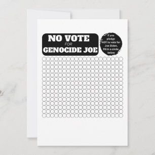 Convites GRATUITA PALESTINA - Sem Voto para o Genocídio Joe