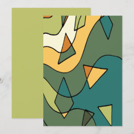 Convites Gravata com design abstrato vintage desenhado à mã