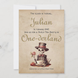 Convites Grave Erro Gótico Esqueleto Halloween Bebday