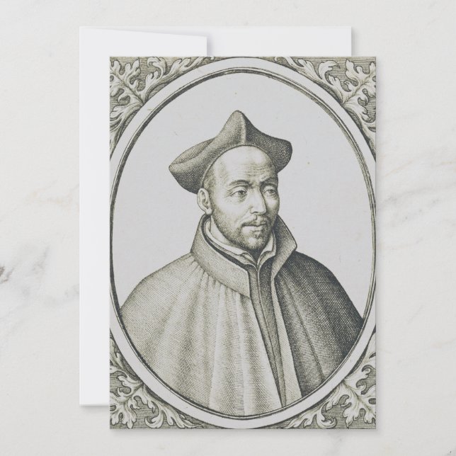 Convites Gravura de São Inácio de Loyola Arte Antiga (Frente)