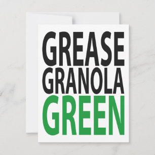 Convites graxa, granola, GREEN!