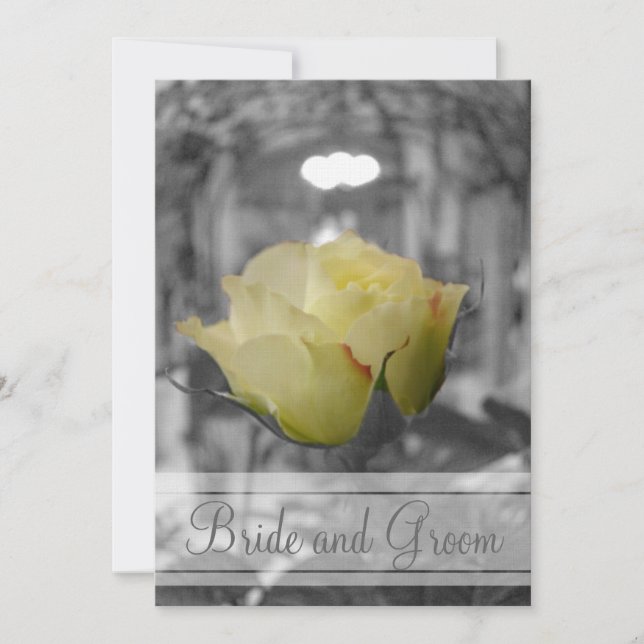 Convites Graytones com monograma cor-de-rosa (Frente)