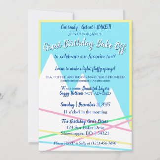Convites Great Birthday Bake Off Invitation 