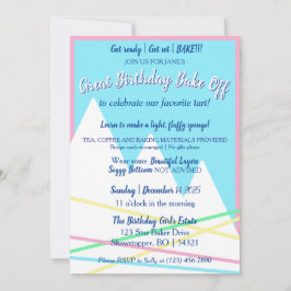 Convites Great Birthday Bake Off Invitation | Pink Border