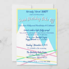 Convites Great Birthday Bake Off Invitation | Yellow Border