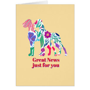 Convites Great Dane rosa floral