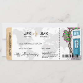 Convites Grécia de Destino do Bilhete de Embarque Surpresa