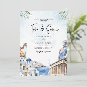 Convites Grécia Santorini Destino de Casamento