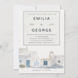 Convites Greek Island Wedding | Olive Accent