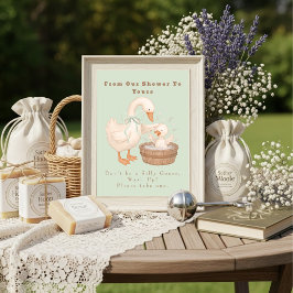 Convites Green A Silly Goose From Our Shower To Yours Sign