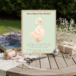 Convites Green A Silly Goose How Big Is Her Belly 