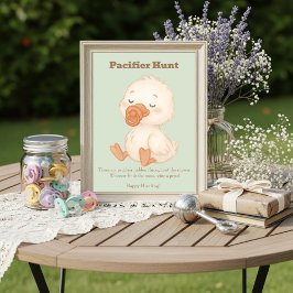 Convites Green A Silly Goose Pacifier Hunt Baby Shower  