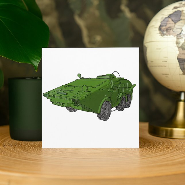Convites Green Armoured Military Vehicle (Criador carregado)