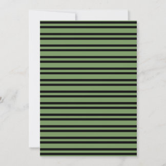 Convites Green Black Stripes Pattern