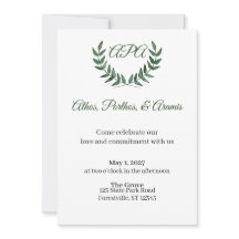 Green Branches Invitation