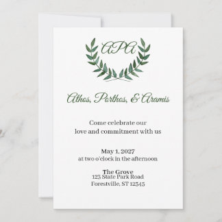 Convites Green Branches Invitation