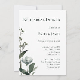 Convites Green Floral Botanical Wedding