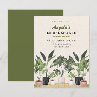 Convites Green plants bridal shower