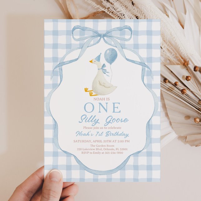 Convites Green Silly Goose Birthday Invitation (Criador carregado)