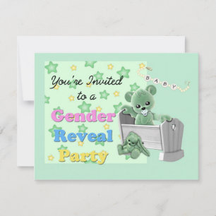 Convites Green Stars - Partido Revelação de Gênero