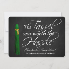 Convites Green Tassel Worth the Hassle Formandos