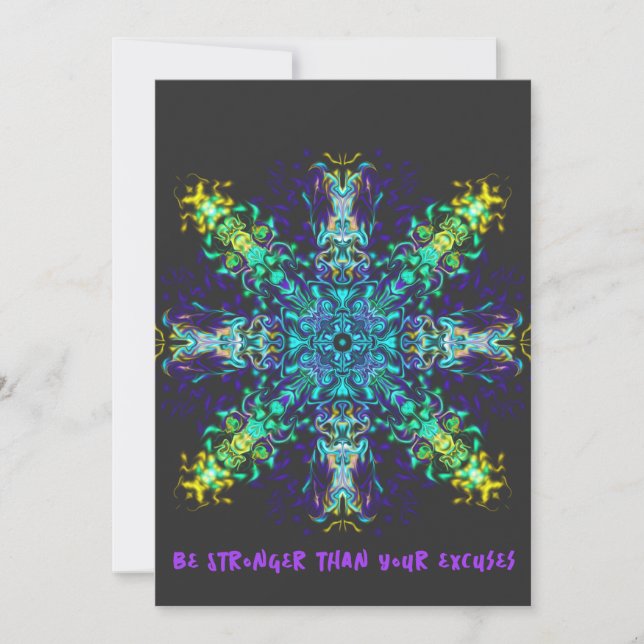 Convites Green Teal Psychedelic Bohemian Mandala (Frente)