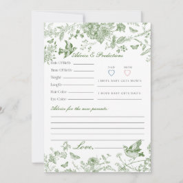 Convites Green Toile De Jouy - Aconselhamento Floral para C